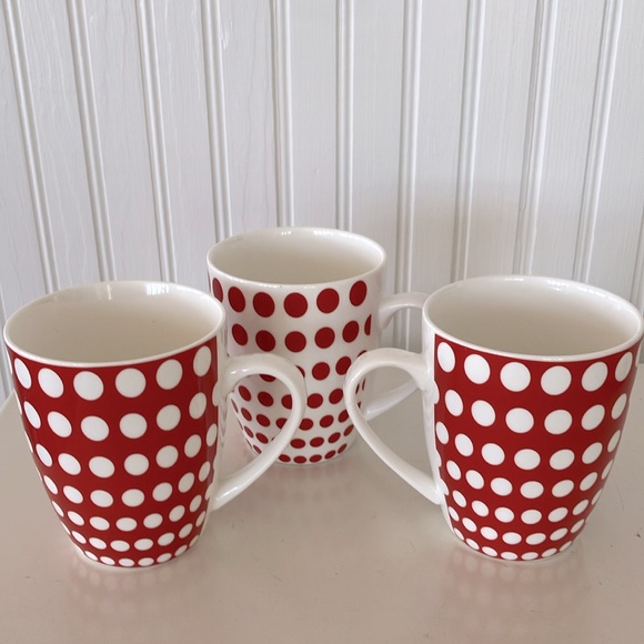 Maxwell & Williams “Speckle Red” Porcelain Mugs, Set Of 3, 10 Ounces - Picture 10 of 11